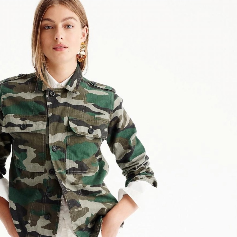 J. Crew Camouflage Shirt-Jacket